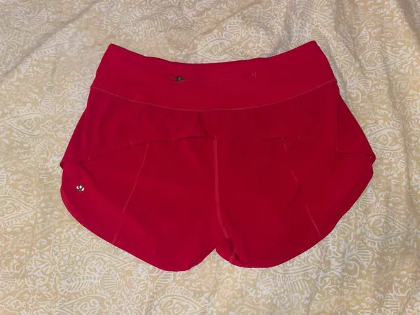 Red Lululemon speed up shorts  - Image 2