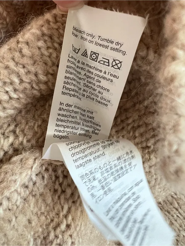 Madewell Women's Baxter Tan Cream Tunic Sweater Alpaca‎ Blend Long Sleeve - Image 6