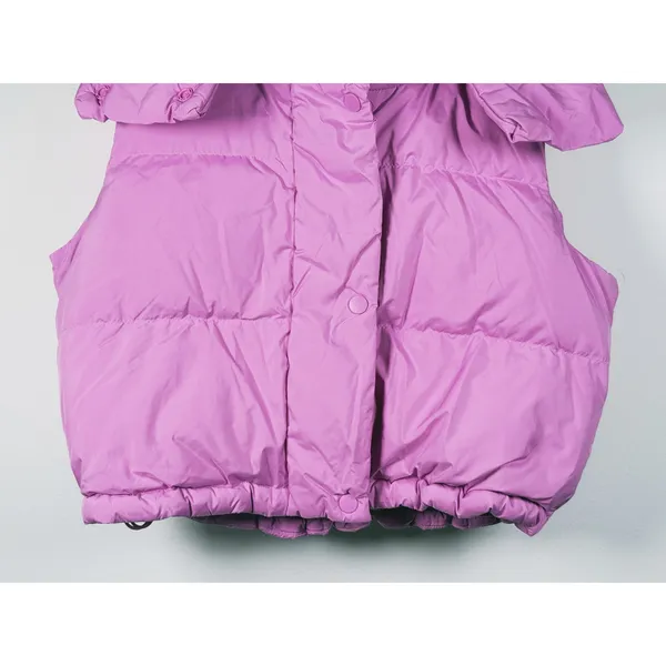 Lululemon Wunder Puff Super Cropped Vest Hooded Size 0 Dahlia Mauve Pink Outdoor - Image 10