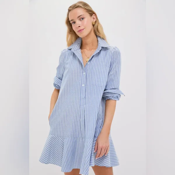 Tuckernuck Blue Stripe Callahan Shirtdress - Image 2