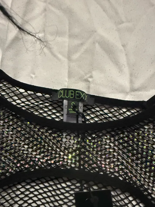 Dolls Kill Club Exx Fishnet Rhinestone Shrug - Image 4