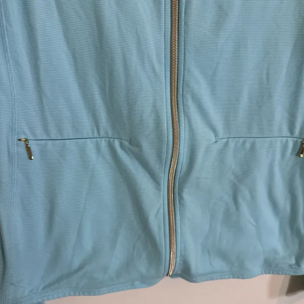 Lilly Pulitzer 50+ Luxletic Teal Brittana Jacket Womans Sz Large Resort Vacay - Image 4