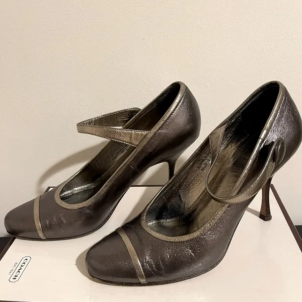 Coach Metallic Lauryn MaryJane Heels - Image 4