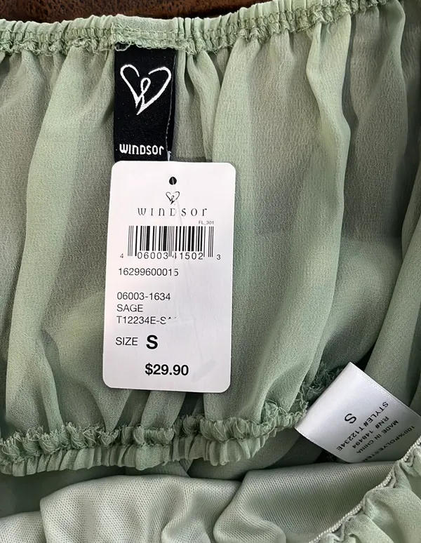 Light Green Crop Top, Size Small - Image 3