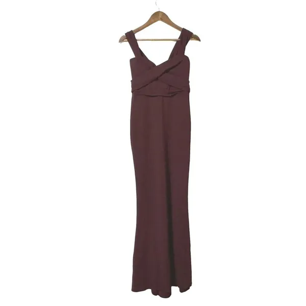 Nookie Camille Off Shoulder Wine Maxi Gown Formal Dress NWT Large - Image 3
