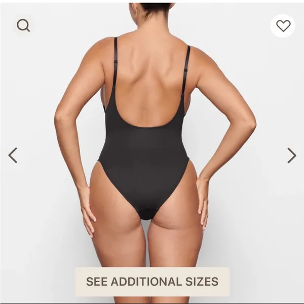 SKIMS Signature Swim Scoop Neck Onyx Black‎ One Piece Swimsuit NWT Size 2X - Image 4