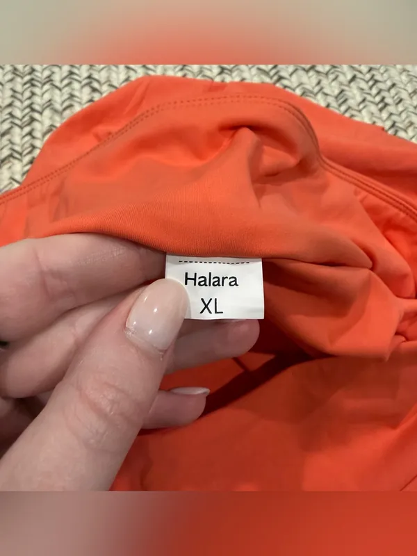 NWOT Halara Orange Breezeful High Waisted High Low 2-in1 Maxi Skirt - Image 8