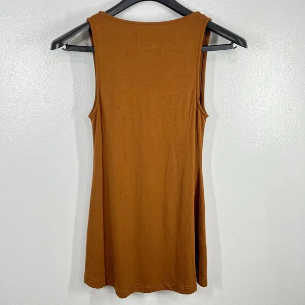 FP Beach Free People Tank Top Womens‎ Small Petite Brown Sleeveless Casual Basic - Image 2