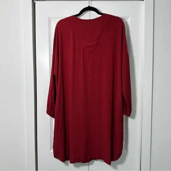 Madewell Women’s Du Jour Red Long Sleeve V-Neck XL - Image 3