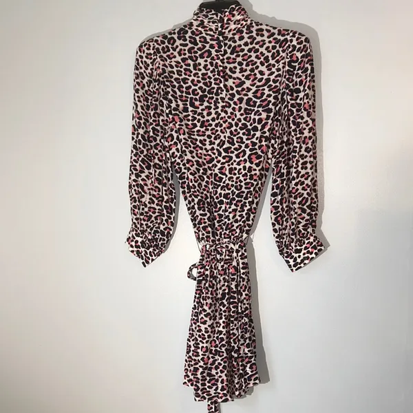 Zadig & Voltaire Rivali Print Leo White and Purple Leopard Mini‎ Dress Size Med - Image 6