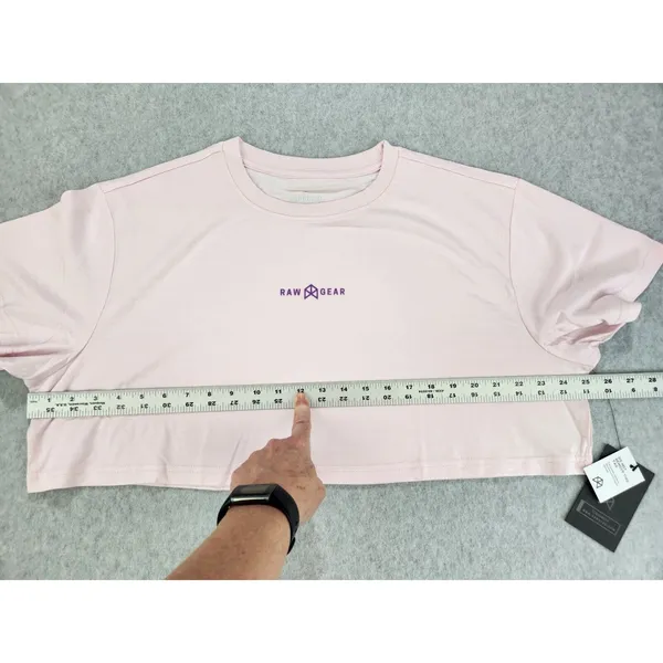 NWT Rawgear Powder Pink Crop Top T-shirt Size Small‎ L/XL - Look Great W/ Jeans! - Image 6