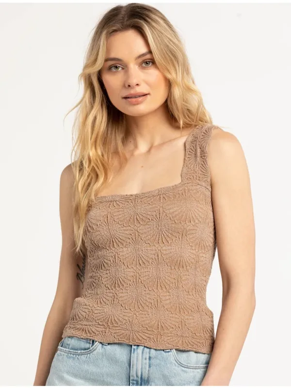 Free People Intimately Love Letter Cami Tan Size M/L - Image 2