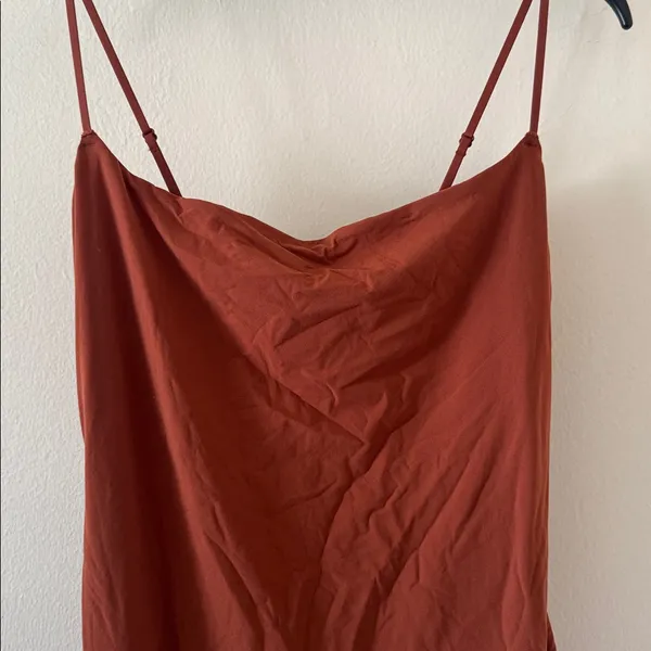 SKIMS Fits Everybody Long Slip Dress - Bronze, Size Large, $78 - Image 6