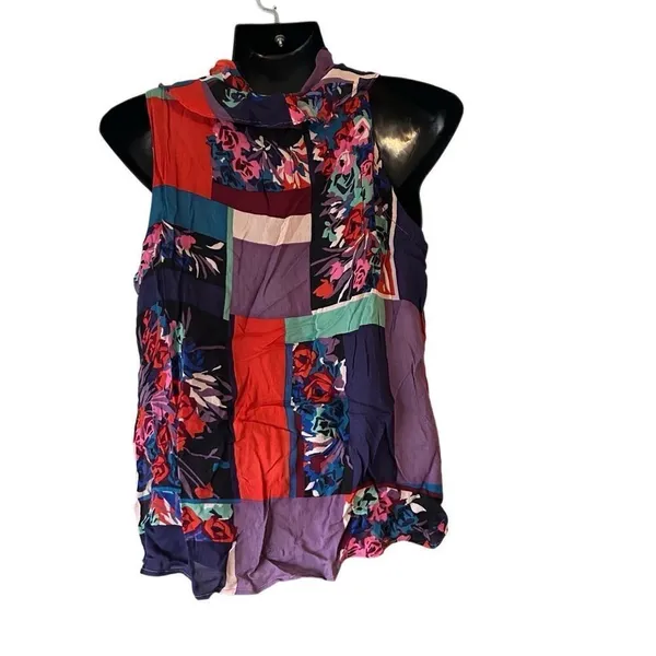 Maeve by Anthropologie floral ruffle multicolored blouse top women’s S - Image 6