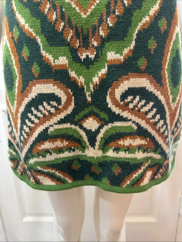 Farm Rio Pinneaple Ikat Knit Mini Skirt Size Small - Image 5