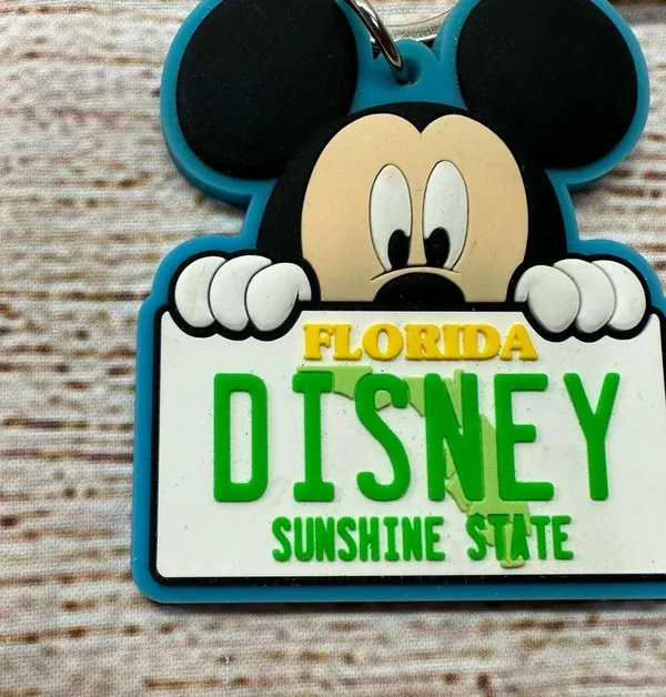 Disney Mickey Keychain Florida license plate plastic NEW - Image 8