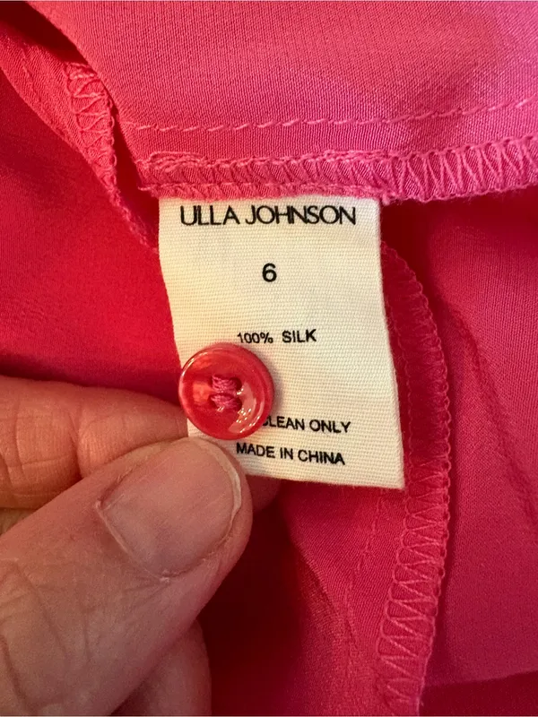 Ulla Johnson Adalyn Dress Women 6 Fuchsia Excellent Silk Ruffle Mini - Image 8