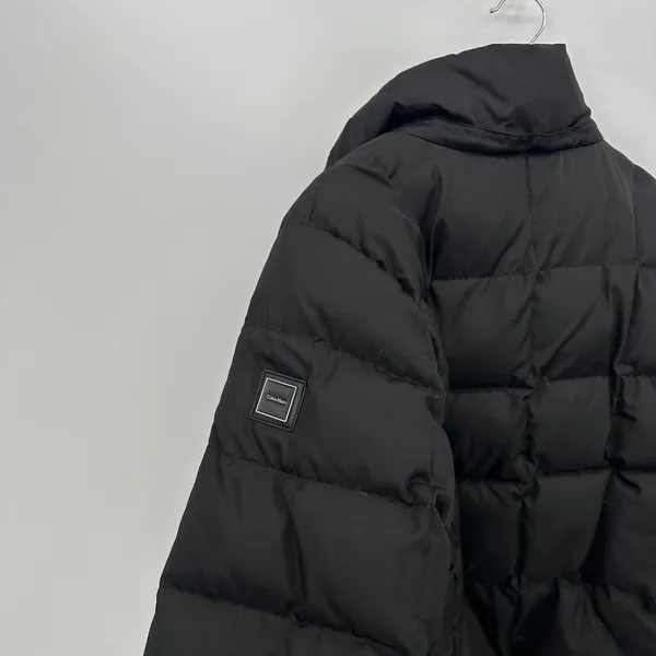 Calvin Klein Womens Black Puffer Jacket XL Duck‎ Down Fleece Lined Quilted Coat - Image 7