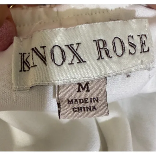 Knox Rose Maxi Dress Sz M Beige Striped Braided Sleeveless Cotton‎ Boho Coastal - Image 4