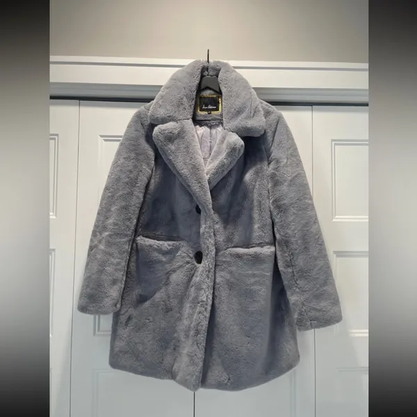 Sam Edelman Plush Teddy Coat in Light Gray - Image 4