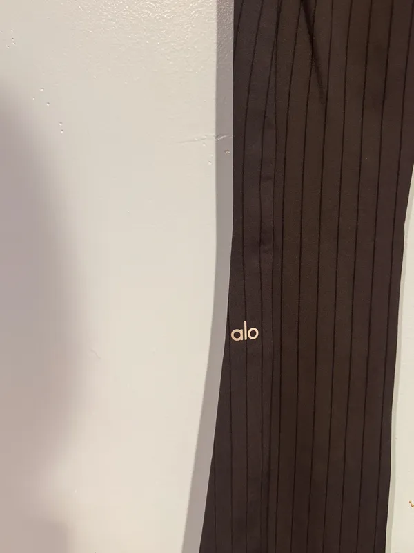 Alo Yoga High-Waist Pinstripe Zip It Flare Legging - Image 3