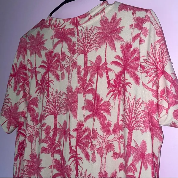 Bumblebella by Jill Martin QVC Small Dreamy Jersey Jumpsuit Pink Palms - Image 7
