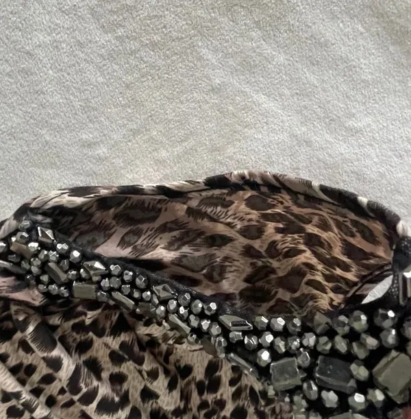 Sapa cheetah print mini dress EUC sz L - Image 7