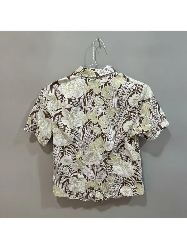 Tommy Bahama Women’s Tropical Floral Cotton Button-Up Shirt Coastal Fisherman S - Image 3