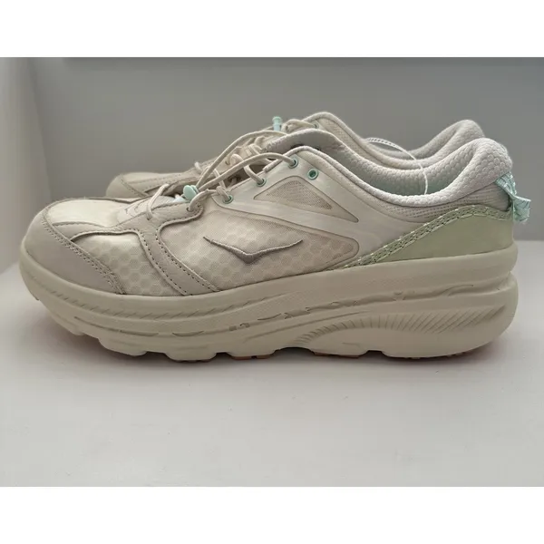 HOKA U Bondi B3 Oat Milk W 14/M 13 Sneaker Cushioned Mesh Activewear Casual Run - Image 4