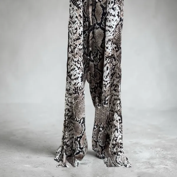Lulus Jasper Beige Snake Print Surplice Jumpsuit - Image 8