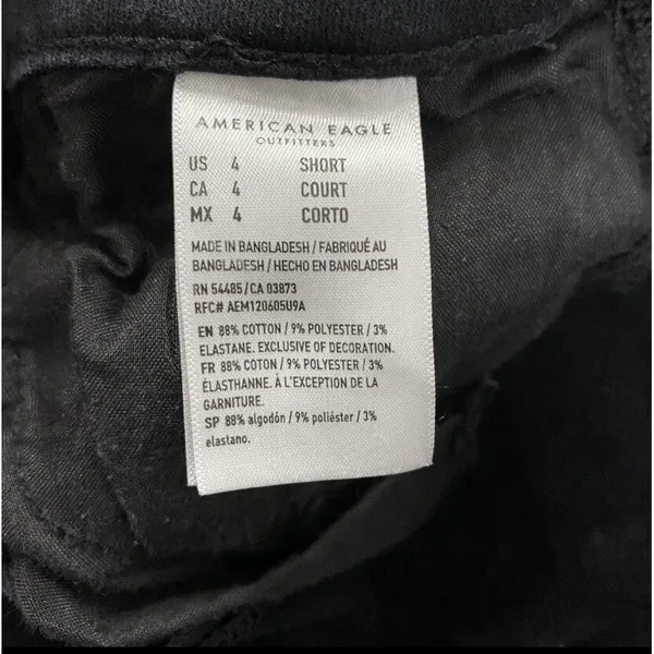 American Eagle‎ Flare Jeans Women Black Front Seam Split Hem High Waisted Sz 4 - Image 11