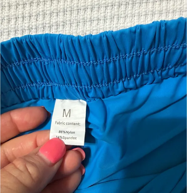 Blue Flowy Athletic Shorts Size M - Image 3