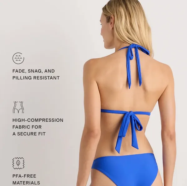 New Quince Italian Triangle Top & High-Leg Bikini Bottom Size Large - Image 6