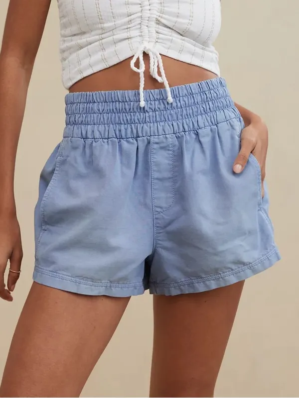 Aerie Babewatch High Waisted Pull On Short Monaco Blue - Image 6