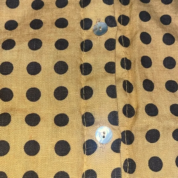 Rosemarine Italian Polka Dot Button Front Sleeveless Linen Dress Small‎ - Image 6
