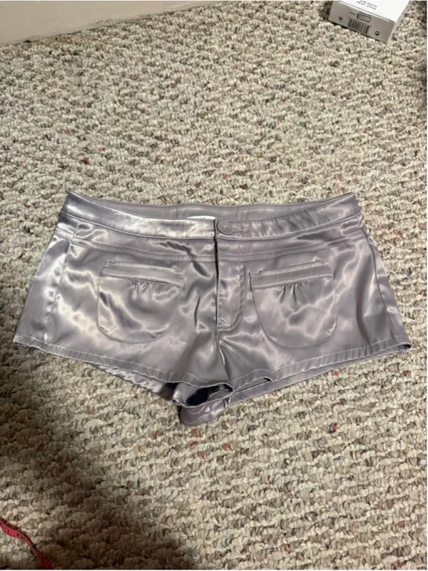 Jaded London Ballet Satin Mini Micro Short in Gray- Size US 2 - Image 8