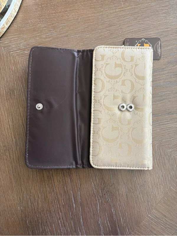 Guess Beige Wallet with Hot Pink Accents - Image 3