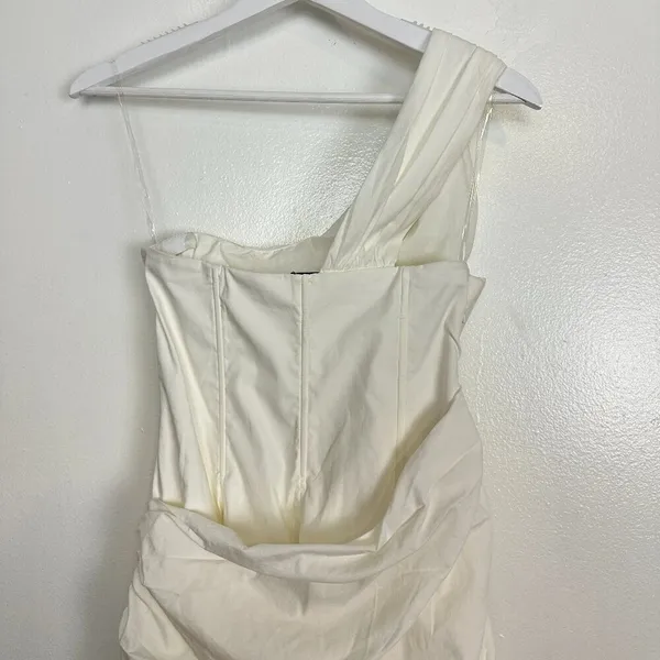 HOUSE OF CB Clementine Cut Out Mini Dress in White Size Small - Image 13