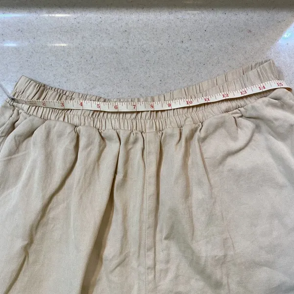 Nasty Gal‎ Twill Running Shorts 100% Cotton NWT Neutral Tan Size L Beach Vacay - Image 6