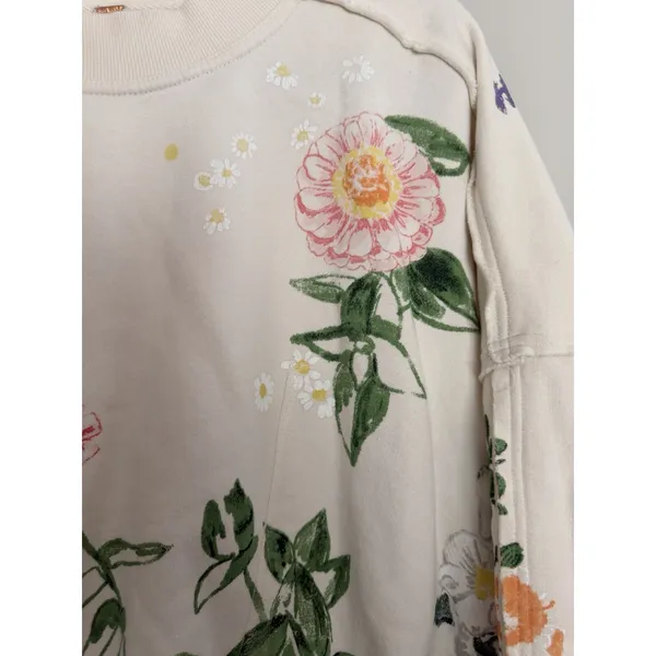 Free People Gaia Sweatshirt Floral Combo Women's Size XS - Image 13