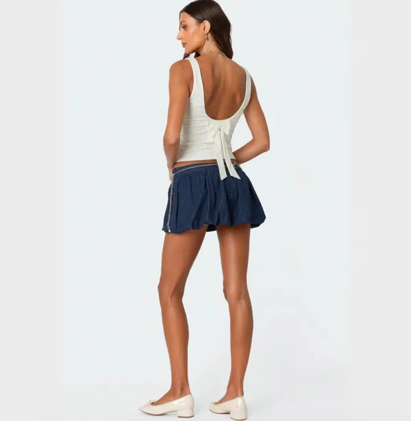 Edikted Ronda Bow Back Tank Top - Image 2