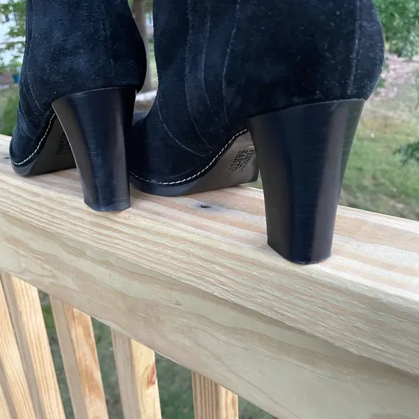 Franco Sarto EMA Women Black Suede/Leather Mid Calf Boots Sz 9.5 - Image 7