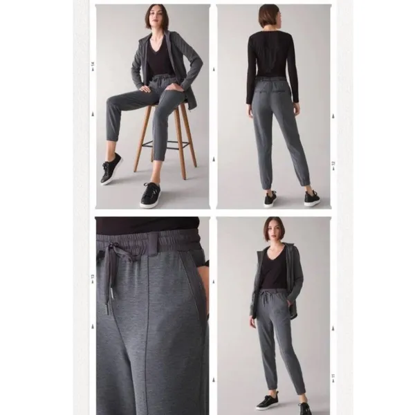 White House Black Market The Jogger WKND Pants‎ Charcoal Grey Size S - Image 2