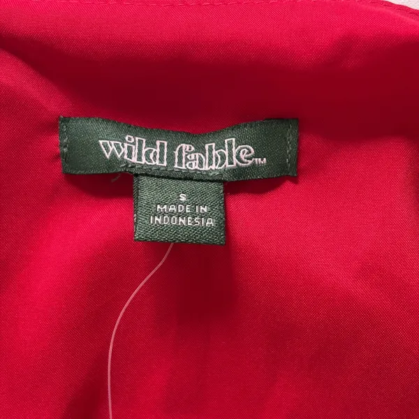 Red Wild Fable Small Dress Mini Ruffle Bell Sleeve Ties Small Festive Holiday‎ - Image 6