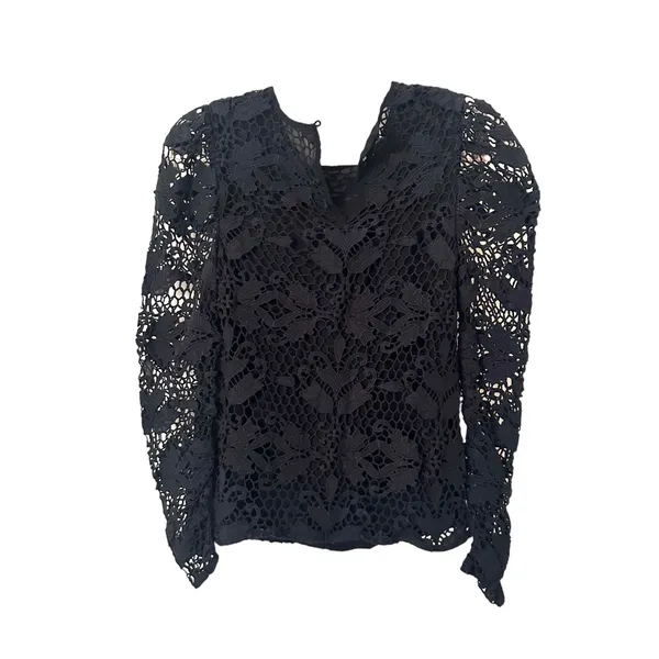 STEVIE‎ MAY Pleasant Surprise Crochet Top Sz Small - Image 5