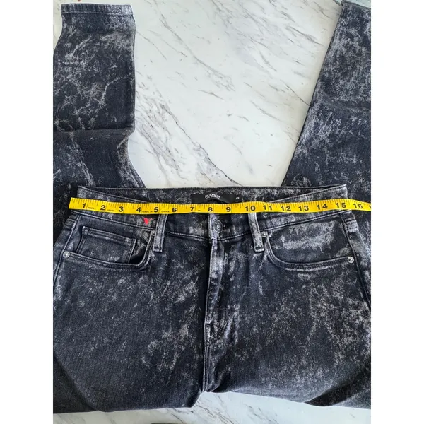 Hudson Los Angeles Skinny Jeans Black White Acid Wash indie sleaze tumblr grunge - Image 4