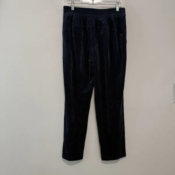 Lululemon‎ Scuba Mid-Rise Wide-Leg Pant 7/8 Length *Velvet Cord True Navy Size 6 - Image 6