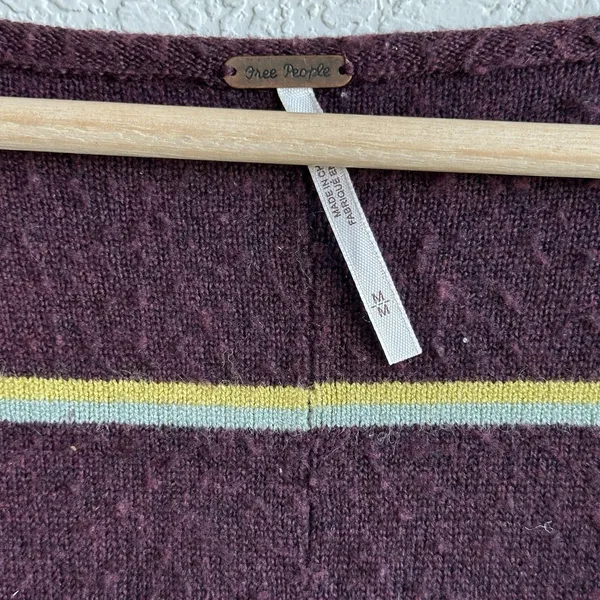 Free People Make You Mine Sweater Sz M Striped Crop 90’s Oversized - Image 4