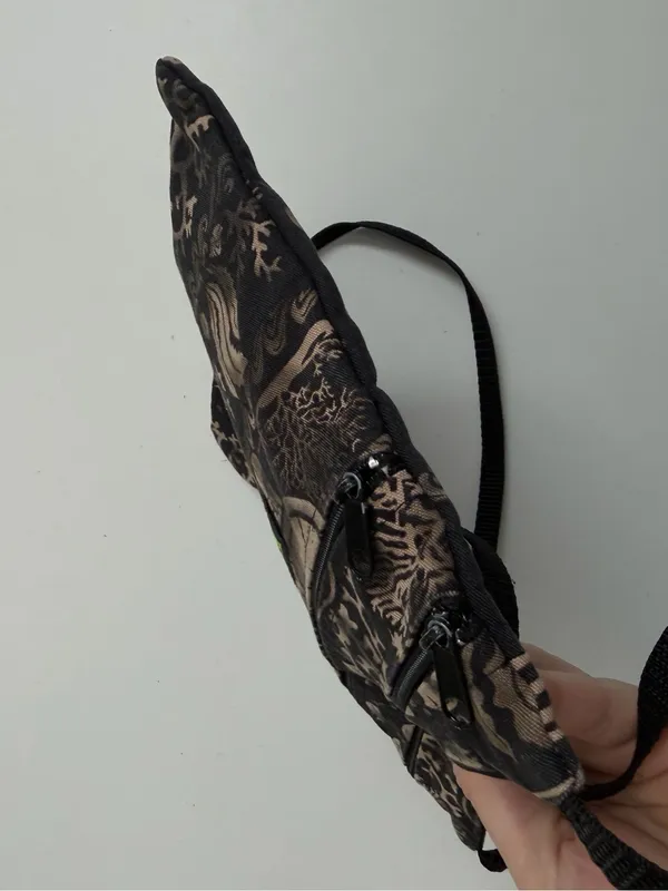 Crossbody Purse Bag Island Sea sea Turtles Shells Coral Lightweight Fabric Black - Image 14