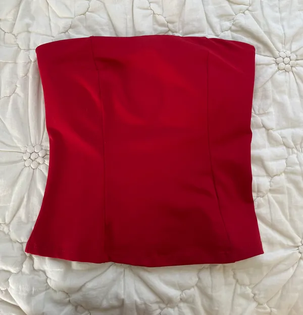Hatus Red Tube Top/ Corset Size M - Image 2